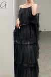 MUTEDANCE black layered dress MD22FW13 PM43